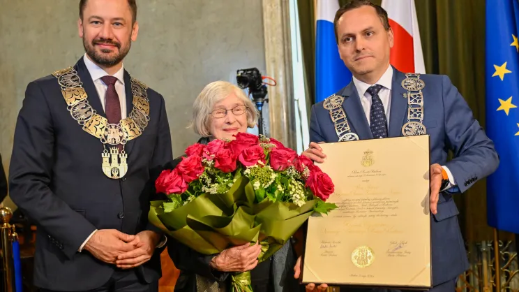 Nadanie honorowego obywatelstwa miasta Krakowa Krystynie Zachwatowicz-Wajdzie