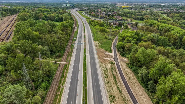 Budowa drogi S7 w Krakowie, zdjęcia z maja 2026
