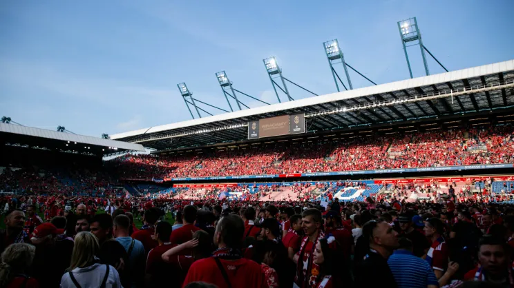 Celebracja Wisły Kraków po awansie do ekstraklasy