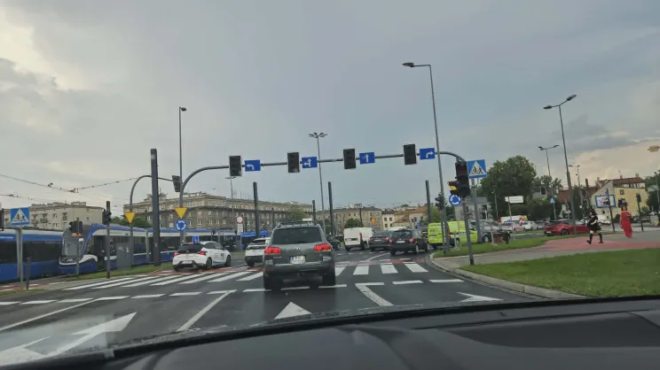 Korki na Rondzie Grzegórzeckim