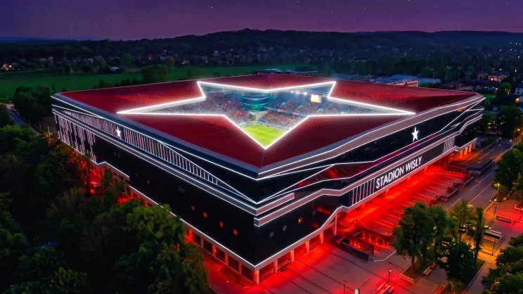 Koncepcja elewacji stadionu Wisły 