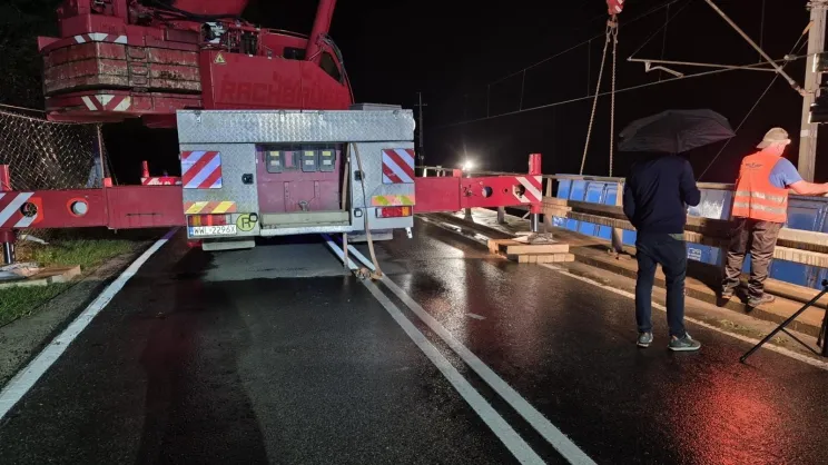 Akcja po wykolejeniu pociągu 
