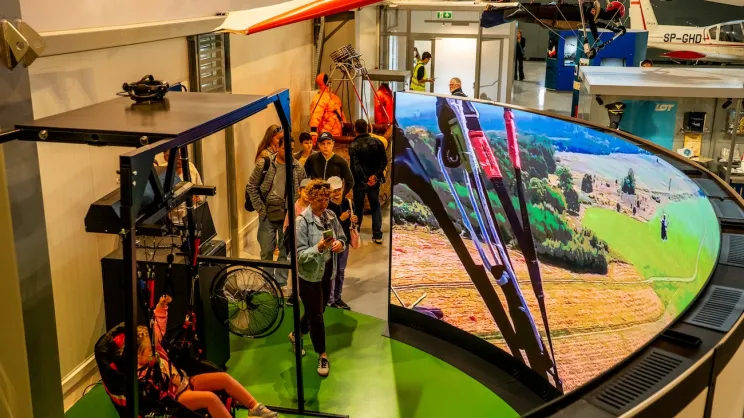 Symulator lotów w Muzeum Lotnictwa Polskiego w Krakowie
