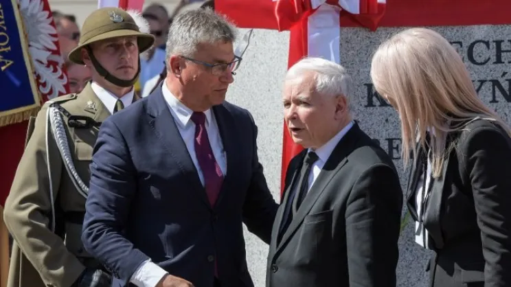 Jarosław Kaczyński i Wiesław Krajewski