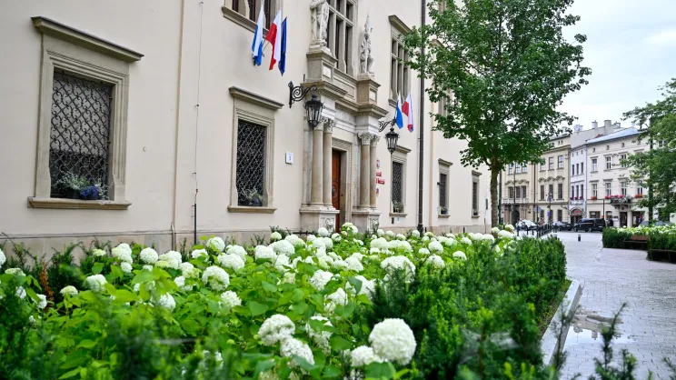 Skwer przed krakowskim magistratem