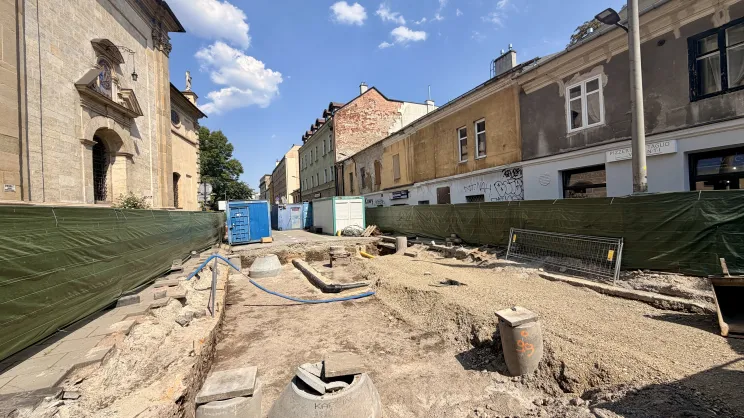 Z powodu prac archeologicznych wstrzymano remont na ulicy Garbarskiej