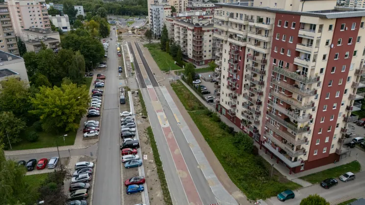 Budowa ul. 8 Pułku Ułanów, stan z 31 sierpnia