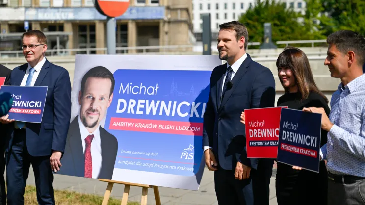 Prezentacja programu wyborczego przez Michała Drewnickiego