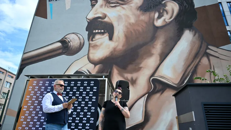 Nowy mural z wizerunkiem Andrzeja Zauchy na ul. Mogilskiej