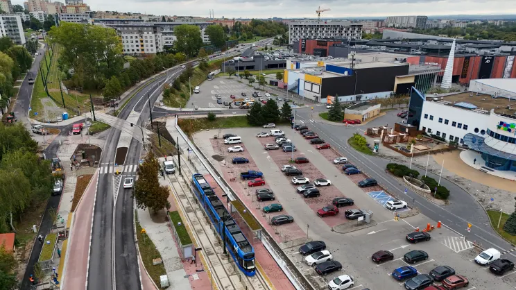Przejazd testowy tramwaju do Mistrzejowice po nowym odcinku KST