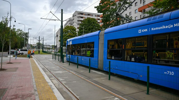 Przejazd testowy tramwaju do Mistrzejowice po nowym odcinku KST