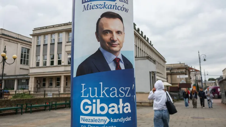 Plakat reklamowy Łukasza Gibały