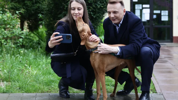 Od lewej: Adrianna Siudy i Łukasz Gibała