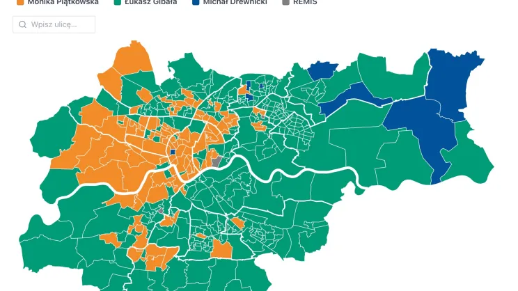Mapa zwycięzców i remisów