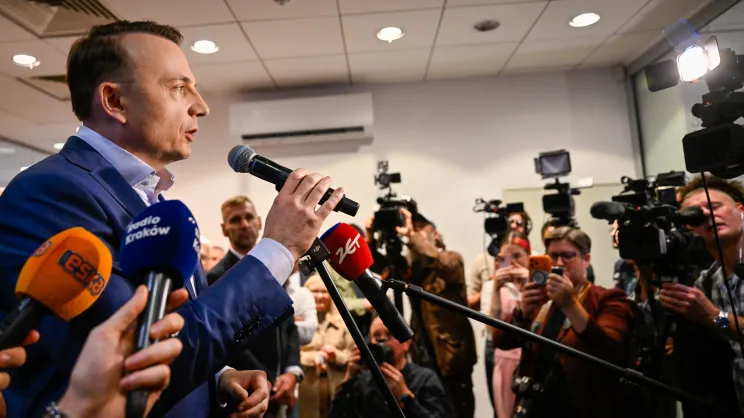Wieczór wyborczy w sztabie Łukasz Gibały