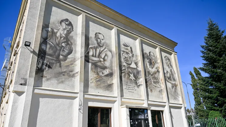 Mural na budynku TS Wisła