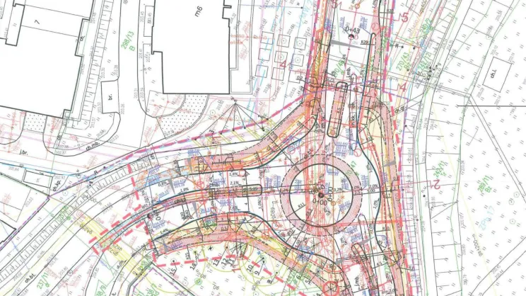Projekt ronda u zbiegu ulic Kotlarskiej, Podgórskiej i Stachowskiego