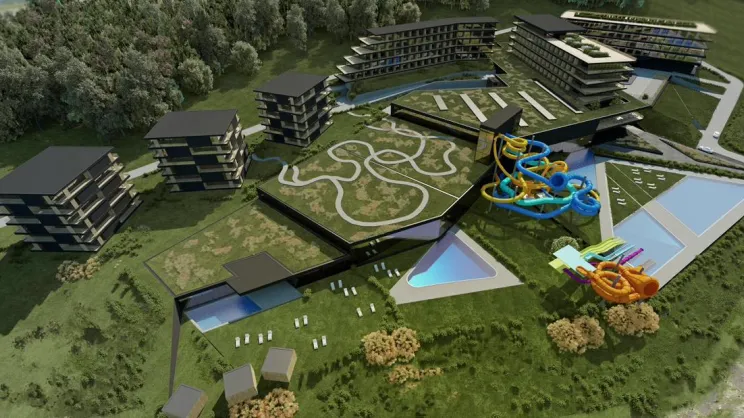 Aquapark w Krynicy-Zdroju, wizualizacja.