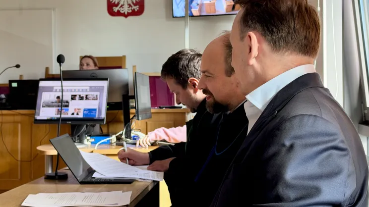 Posiedzenie w trybie wyborczym. Na sali był obecny Łukasz Gibała