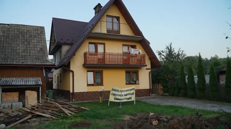 Biały Dunajec, rodzinny dom zmarłego Pawła Z.