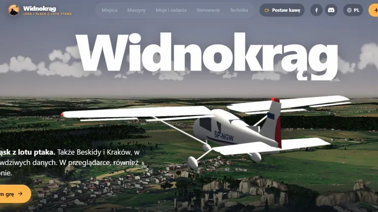 Widnokrąg to darmowy symulator dostępny w przeglądarce internetowej.