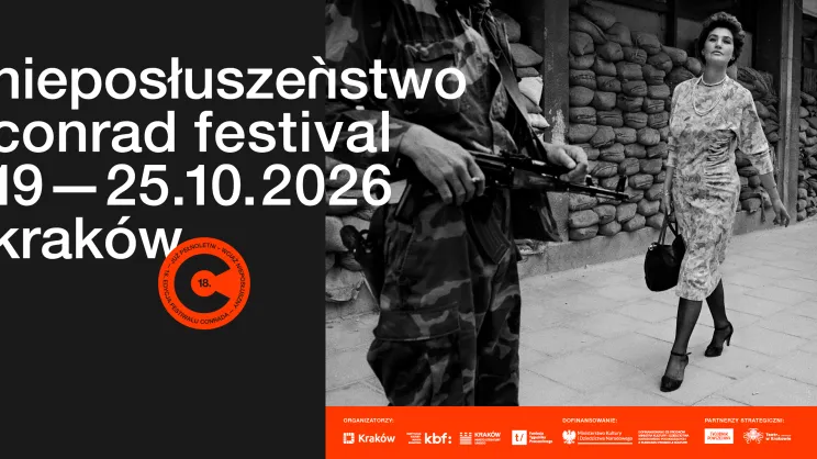 Plakat Festiwalu Conrada wraz z identyfikacją wizualną