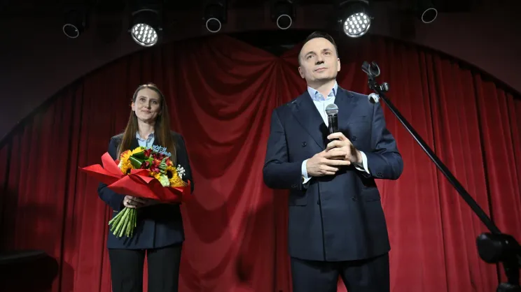 Łukasz Gibała i Adrianna Siudy