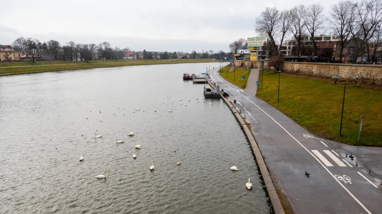 Wisła widziana z Mostu Dębnickiego