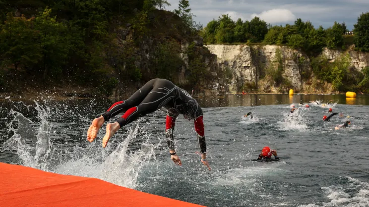 Ironman Kraków 2025. Pływanie na Zakrzówku