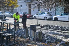 Praca na placu Bohaterów Getta