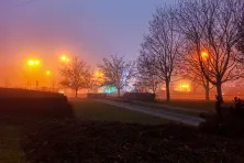 Mgła na Bulwarach Wiślanych
