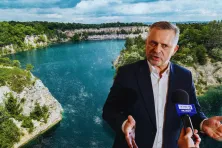 Na pierwszym planie: Stanisław Mazur