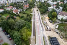 Budowa ul. 8 Pułku Ułanów, stan z 31 sierpnia