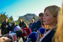 Konferencja kandydatki Koalicji Obywatelskiej po pierwszej turze wyborów na Prezydenta Miasta
