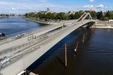 Budowa kładki Kazimierz-Ludwinów, stan z 2 września