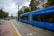 Przejazd testowy tramwaju do Mistrzejowice po nowym odcinku KST