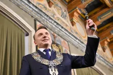 Łukasz Gibała w trakcie składania ślubowania przed Radą Miasta Krakowa