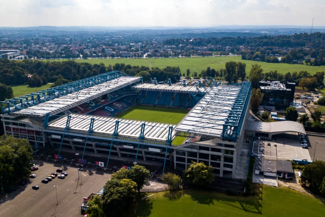 Stadion Wisły Kraków z lotu ptaka