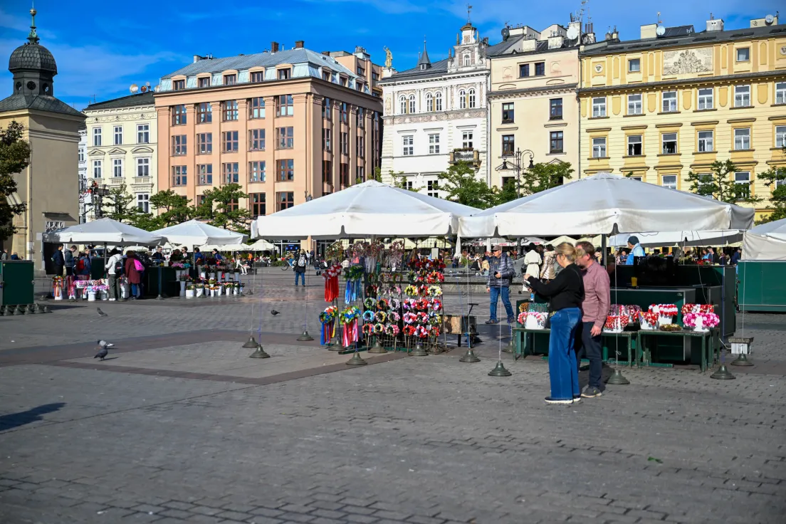 Kwiaciarki na rynku głównym