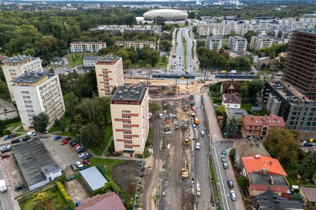 Budowa linii tramwajowej do Mistrzejowic, stan z 29.09.2025