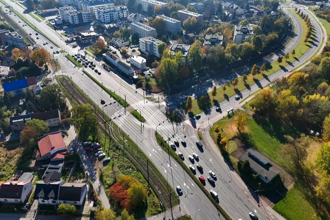 Skrzyżowanie Wielickiej i Nowosądeckiej