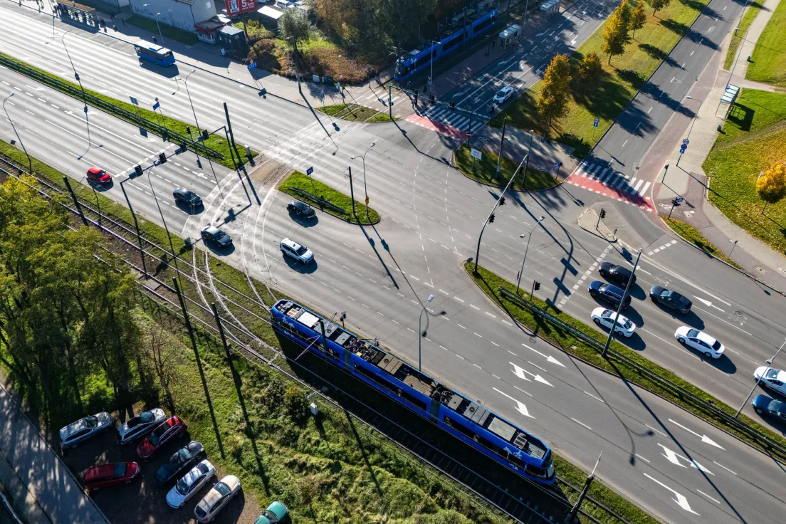 Skrzyżowanie Wielickiej i Nowosądeckiej