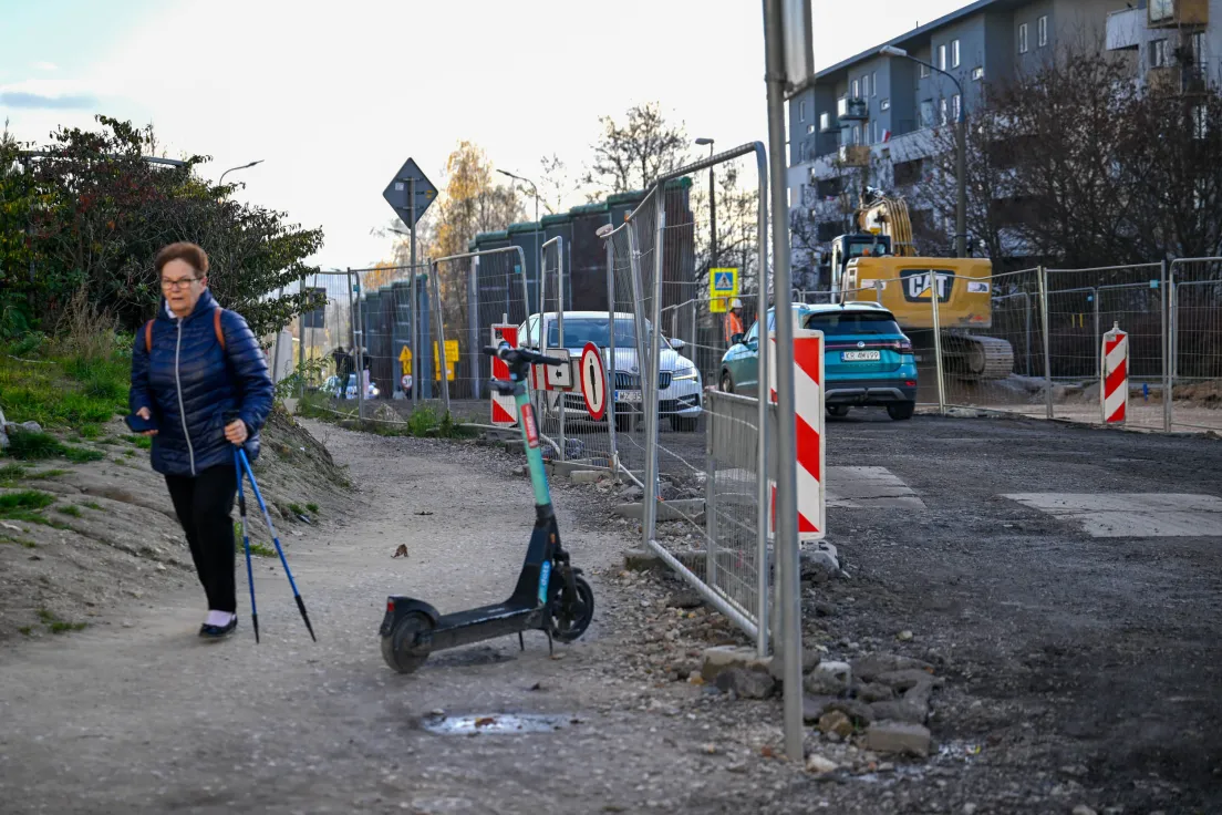 Tymczasowy objazd na ul. Bohomolca z powodu budowy KST