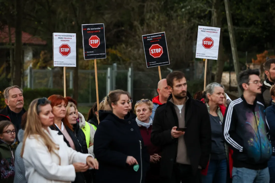 Protest mieszkańców przeciwko S7