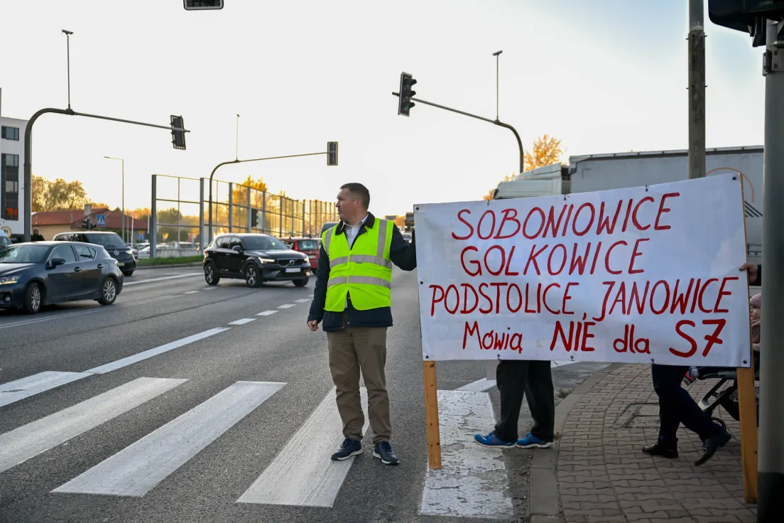 Protest w Wieliczce przeciwko budowie S7