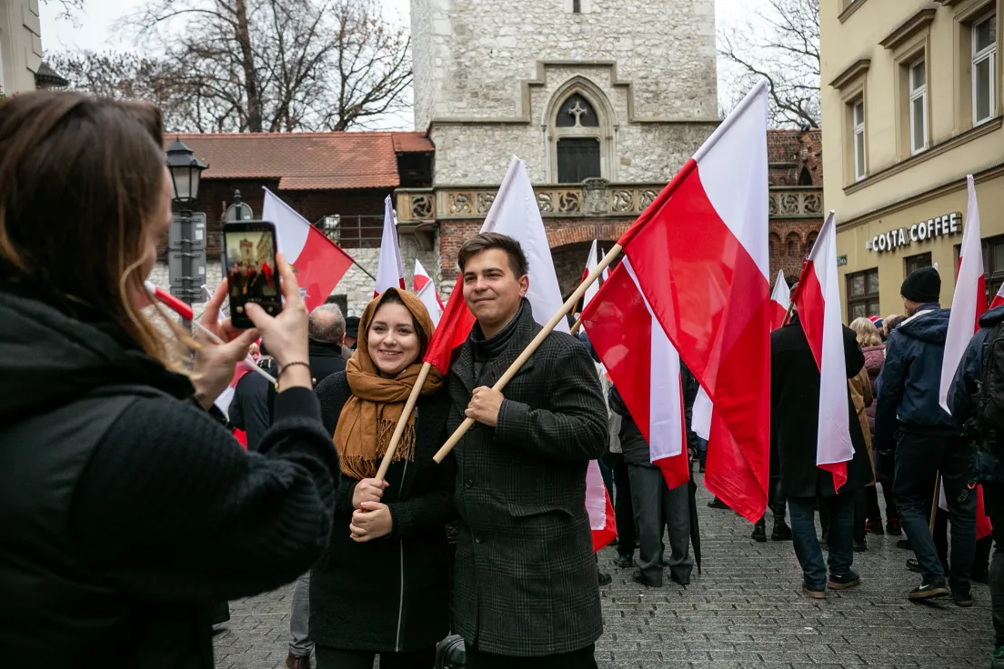 Rynek Główny w Święto Niepodległości 