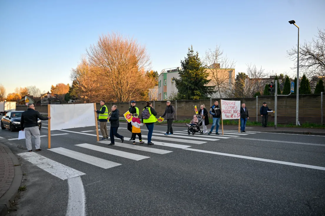 Protest w Wieliczce przeciwko budowie S7
