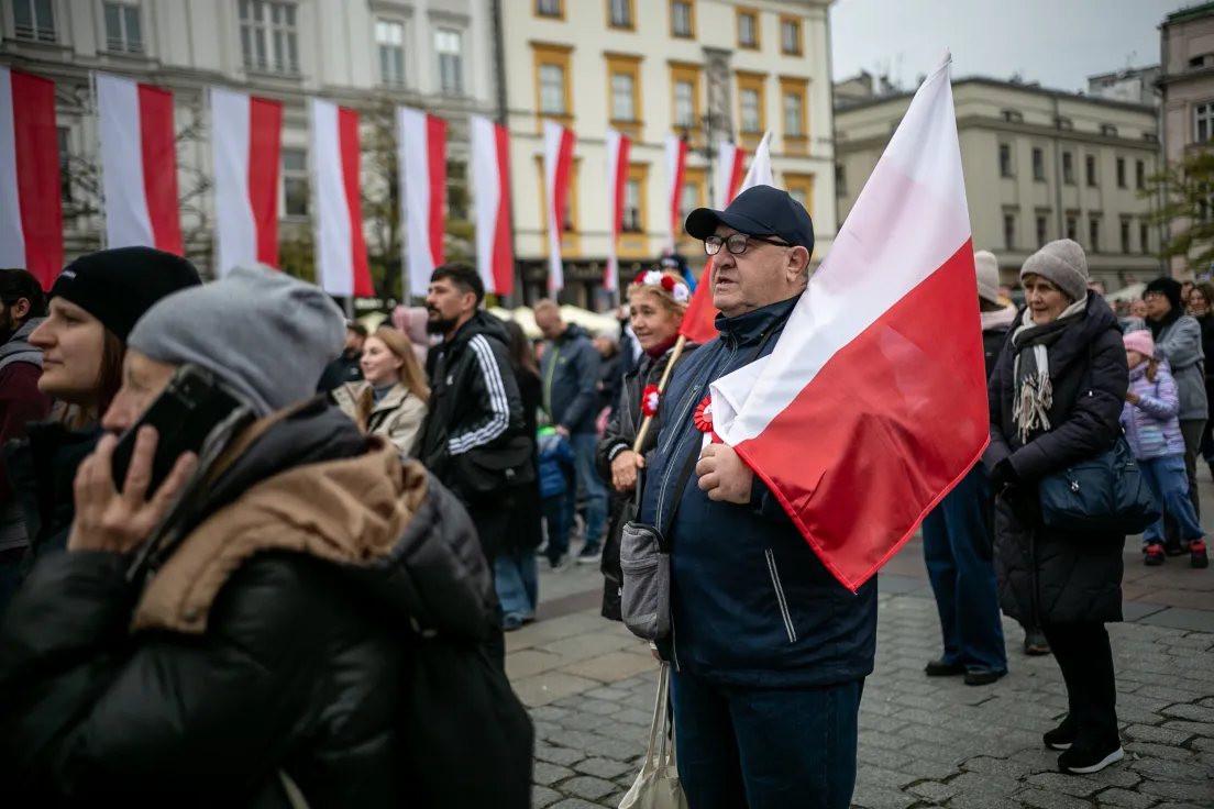 Rynek Główny w Święto Niepodległości 
