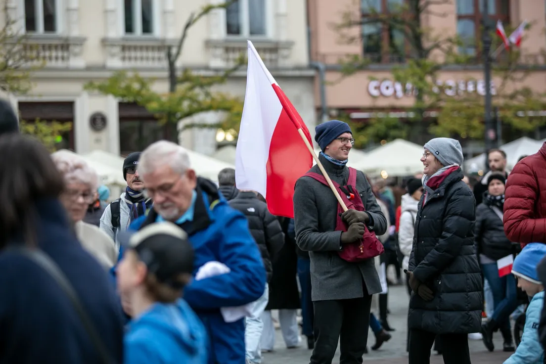 Rynek Główny w Święto Niepodległości 