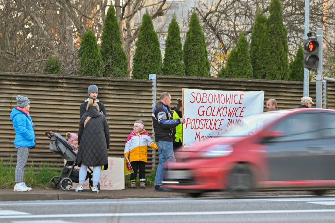 Protest w Wieliczce przeciwko budowie S7